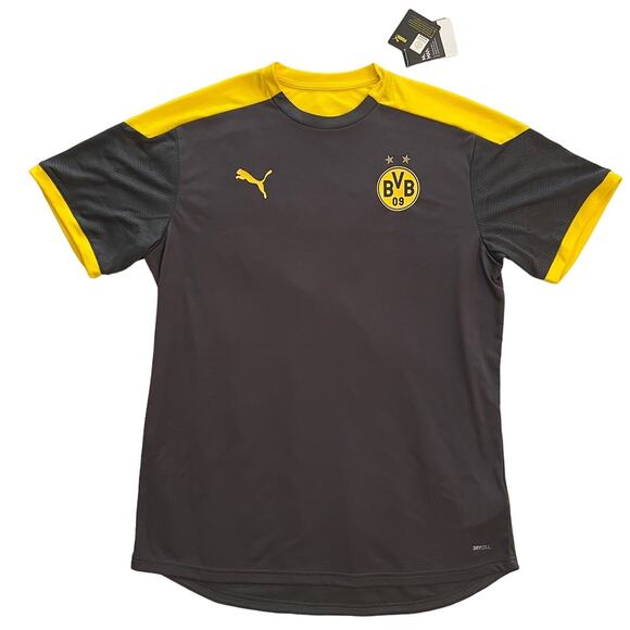 PUMA BVB Training Jersey Asphalt Cyber Yellow Size XXL NWT - Picture 1 of 3
